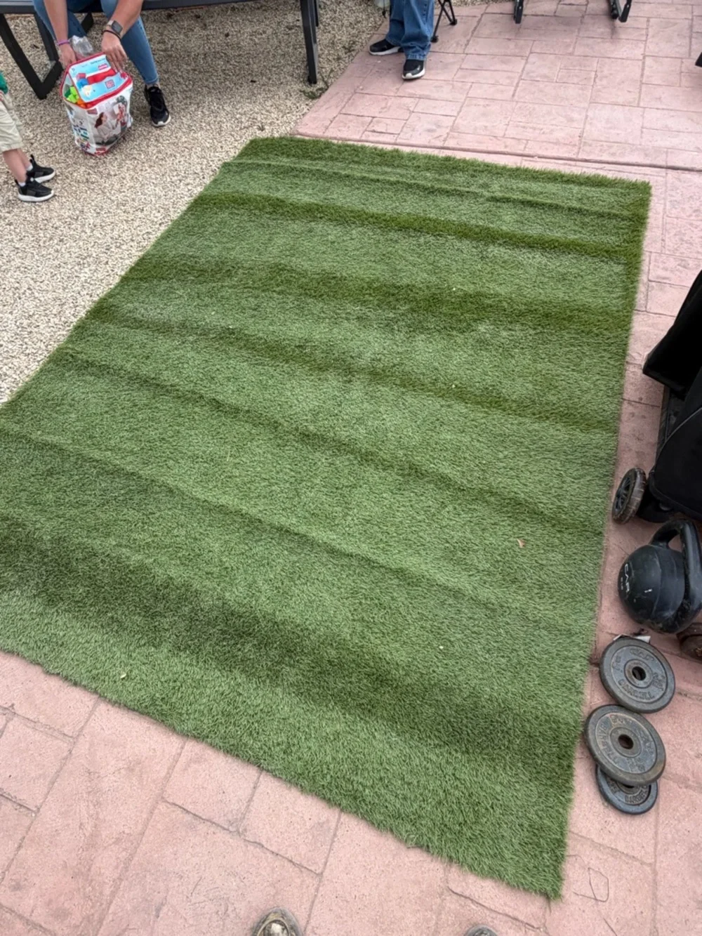 NYDJ Green Outdoor Artificial Grass Door Mat